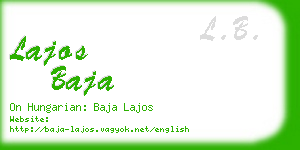 lajos baja business card